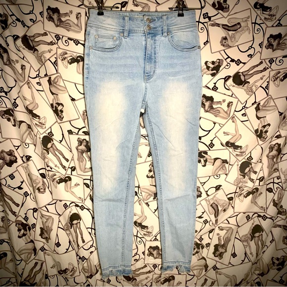 Light Blue Skinny Jeans - Picture 1 of 3
